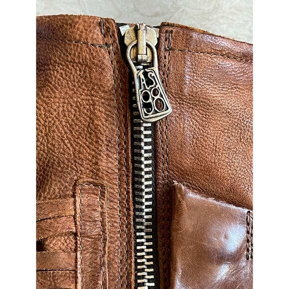 AS98 Chet Katarina Brown Cognac Leather Mid Calf Boot Size EU 41 US 10 - Picture 10 of 11